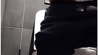 Public Toilet Pee Pissing Fetish Brunette