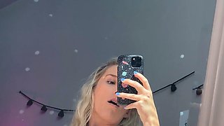 Blonde in stockings hot foot fetish and pussy pounding