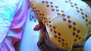 Indian Muslim Bhabhi Gets Stuck Under the Bed While Cleaning the House