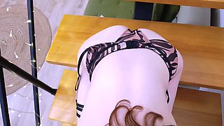 POV pussy pounding session for stacked teen seductress