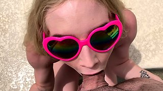Emma Gets a Poolside Face Fuck