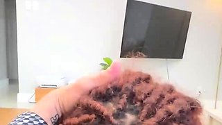 POV Huge Tits Ebony Sucks And Rides Cock