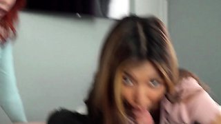 stunning Scarlet Skies & Clara Trinity take turns on