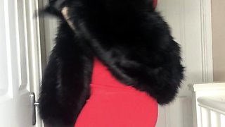 Brunette solo darling masturbating at home