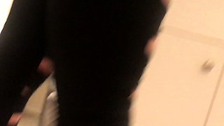 Amateur young brunette enjoys dildo on solo masturbation