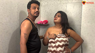 While Fixing a Tap in the Bathroom, the Plumber Ended up Having Sex with the Lady of the House