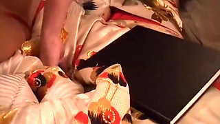 Asian petite fucking, hand penetrated in the bedroom...cum on tits