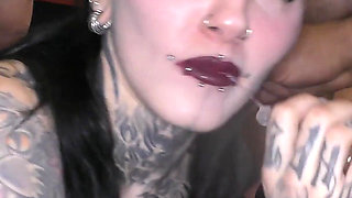 Tattooed Babes Are Ready to Suck and Deepthroat Some Long Dicks