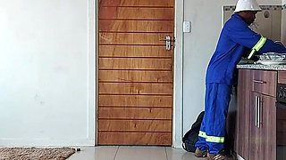 Ebony Vixen's Kitchen Passion in Homemade Back Action