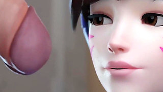 Sexy D.va Asks to Use Condom for Big Dick & Intense Wild Cowgirl Hard Fuck - 3D Overwatch Animation