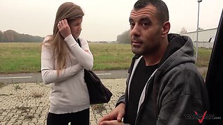 Skinny Huzzy Is Sex Addict Although She Is Acting A Shy Babe