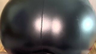 Naughty Student Girl Sucks the Professor and Begs Him to Cum on Her Leather Pants