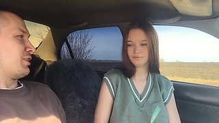 18 Years In Gave A Public Blowjob In The Car And Asked To Take Her Home