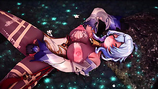 Genshin Impact -hot Spring Monster Fuck Horny Ganyu - 3D Hentai Animations
