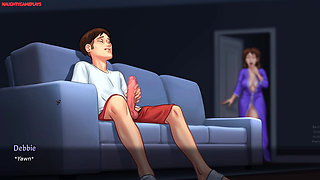 Summertime Saga Part 30 By DarkCookie - MILF Landlady Sucks His Huge Cock and Gives Him a Nice Foot job