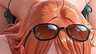 Nami’s Sweaty Bikini Body Begs for Deep Creampie - One Piece Anime Hentai