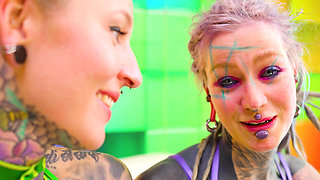 Naughty German Lesbians In Spanking Session - String Outfit &Vinyl Tease With Deepthroat Strap-On