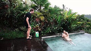 Pool Cleaner Was Lucky to Fuck Blonde Tourists