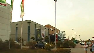 Granny sucks a chunky cock then gets fucked in the bushes