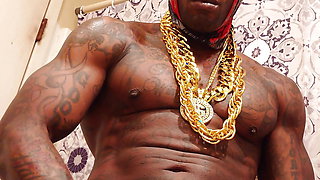 BBC Worship Hallelujah Johnson ( Stroking Huge Hairy Cock and Cumshot i'll see you in the Streets )