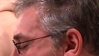 Skinny Teen with Small Tits Cumshot on Tight Pussy by a Big Mature Cock