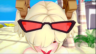 Burnice Bikini Blowjob on the Beach - 2 - Zenless Zone Zero (zzz)