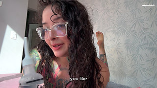 A Girl with a Split Tongue Gives Herself an Enema on Camera