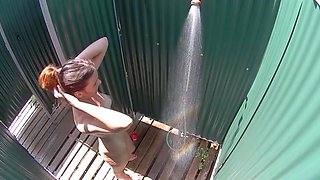 Long Haired TEEN Cought in Shower