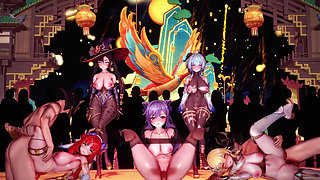 Genshin Impact - Lantern Rite Fuck Fiest Gangbang Genshin Girls Creamed - 3D Hentai Animations