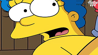 MOE FUCKS MARGE DOGGYSTYLE AND CUM IN HER ASS