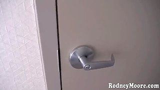 Surprised MILF Karen Fisher Gets Her Huge Tits Out and a Rim Job Before Cum Swap