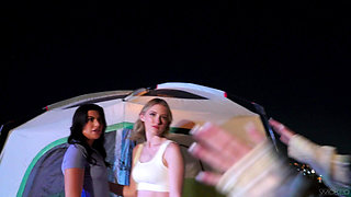 Wicked - Kenzie Taylor Finds Hot Babes Camping & Fucks Em with a Dildo