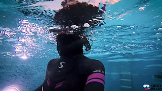 Underwater Giantess Hunts & Claims Her Tiny Prey