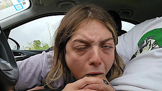 I Suck My Stepbrother's Big Dick in the Car