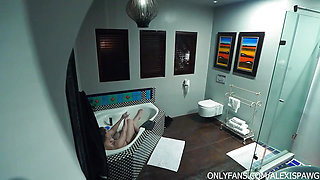 Stepmom Catches Stepson watching her in Motel Room - Fucks Him to Anal Creampie