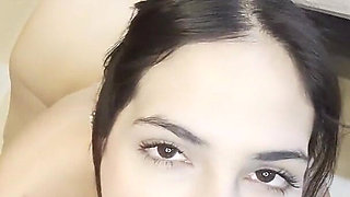 Jasmica, a Beautiful Latina with a Big Ass, Uses a Huge Dildo to Make Me Cum in Gushes