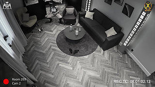 Home Visit to the User - Cheeky Cleaning Show and Hot Pee on the Living Room Floor!