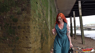 German Scout - Redhead Ginger Zara Durose with Big Tits and Fire Bush Pick up for Casting Fuck