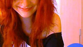Redhead Amateur Webcam Girl With Big Tits Masturbates