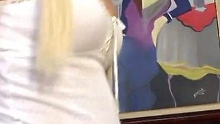 Busty blonde teen gets banged hard by big cock