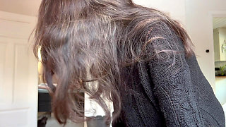 Hot milf with amazing natural tits ride and takes the cum in her mouth after a rimjob