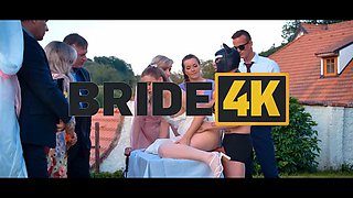BRIDE4K. Sexy bride with natural tits is having a kinky sex with a groom dressed up as a hound: Porn