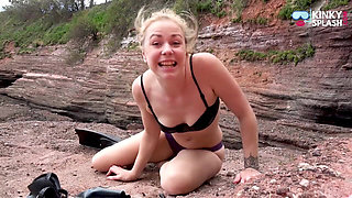 Shiny Latex Beach Tease