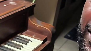 Fun Charlie Challenges Doc Chocolate to a Piano Blowjob