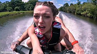 Shrooms Q Rides Two Cocks in Outdoor Creampie