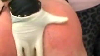 Humiliating ass penetrating with dildo