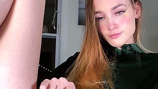 Horny amateur web cam teen girl takes a toy deep inside