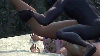 Gol Anime Pregnant Slave Gangbanged by Goblins in Bed