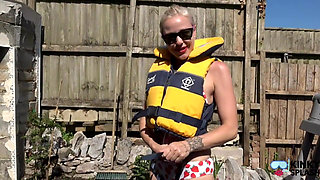 Tight Lifejacket Tease - Bikini Brat in the Pool