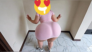 big butt in a very thin thong